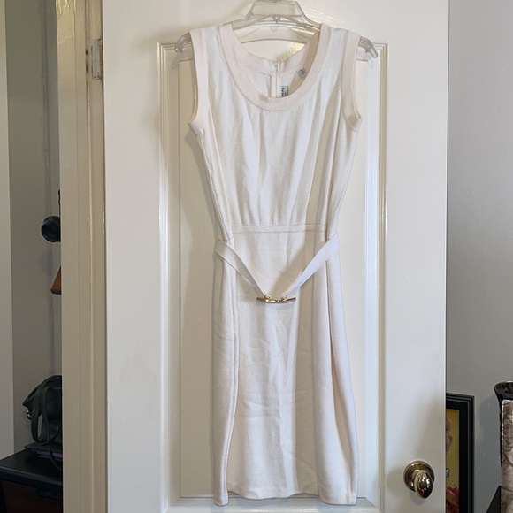 St. John Cream Knit Dress with Matching Sweater. Size 6. - Picture 9 of 15